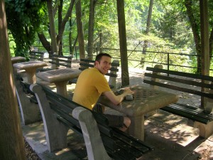 Kyle on bench