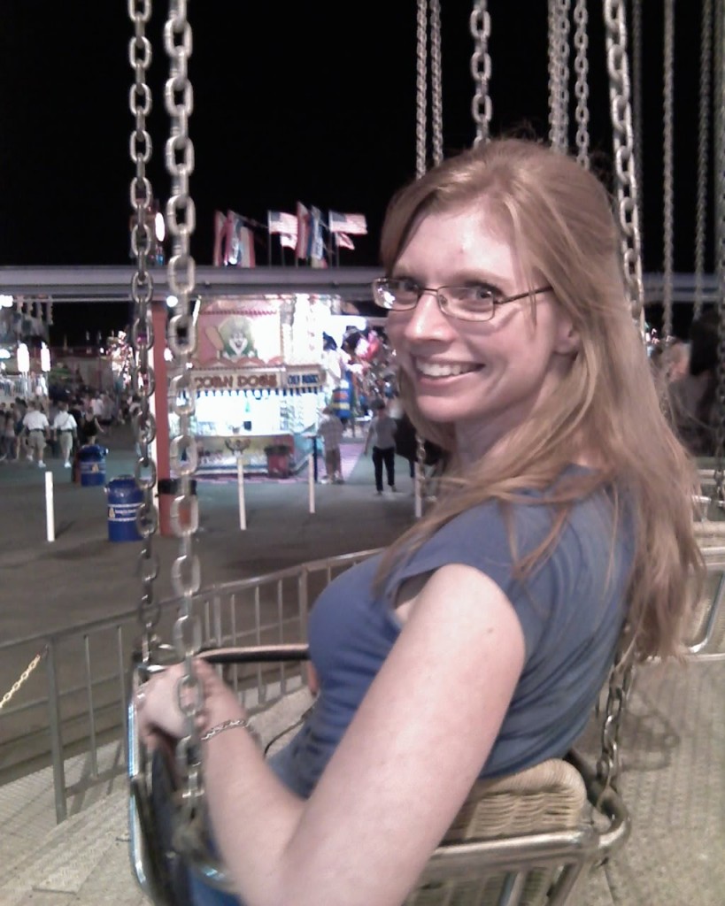 Jess on the swings