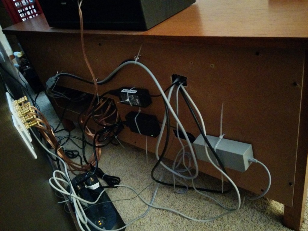 Tidied up media center cables