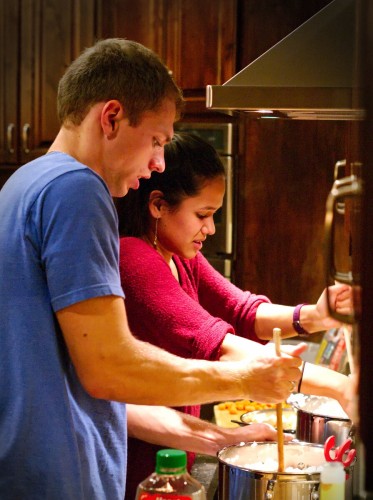 Cameron and Christina made adobo for dinner one night.  Here it looks like there's a problem.